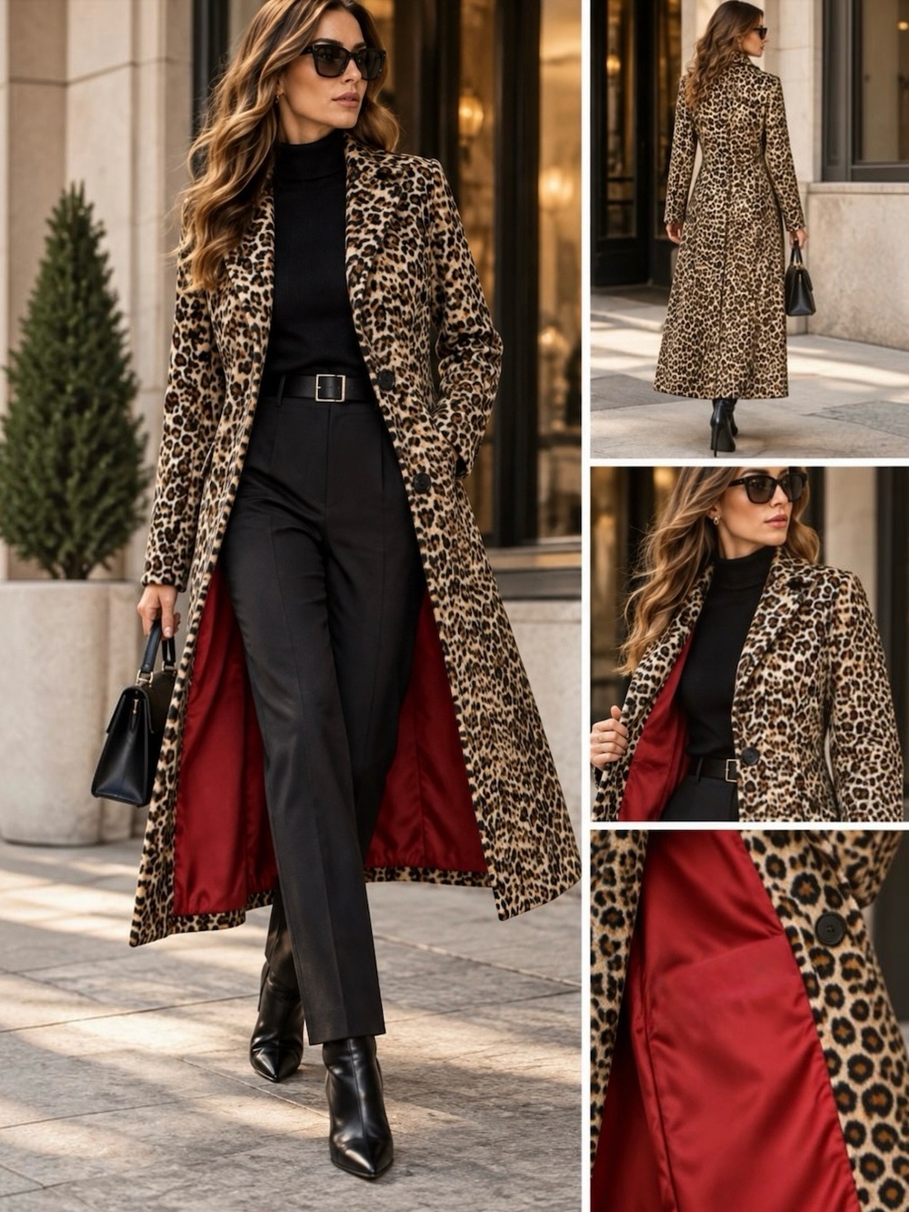 ORIGINAL ANTHONY LEOPARD PRINT STATEMENT COAT | SIZE L